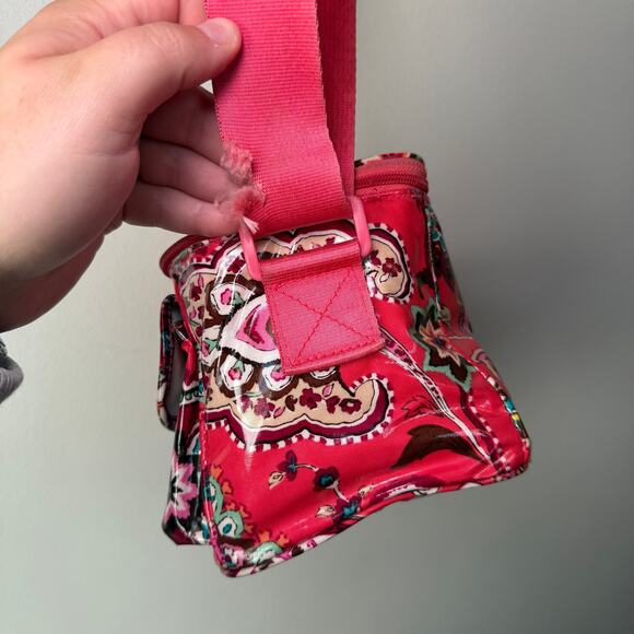 Vera Bradley Call Me Coral Floral Print Insulated Crossbody Lunch Tote Bag - Picture 7 of 8